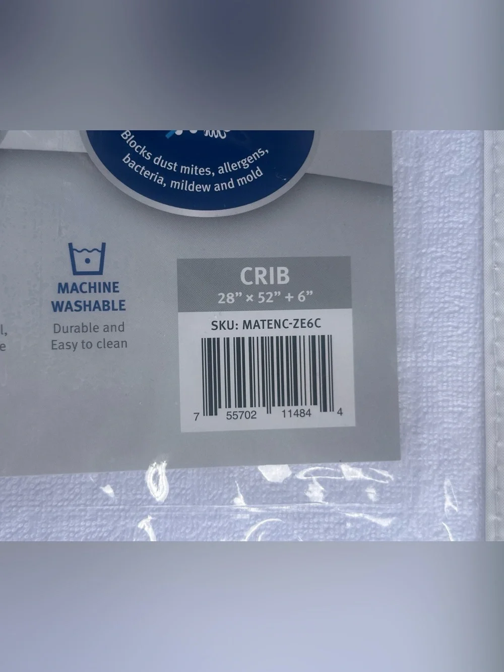 SureGuard White Crib Mattress Encasement - Waterproof, Hypoallergenic